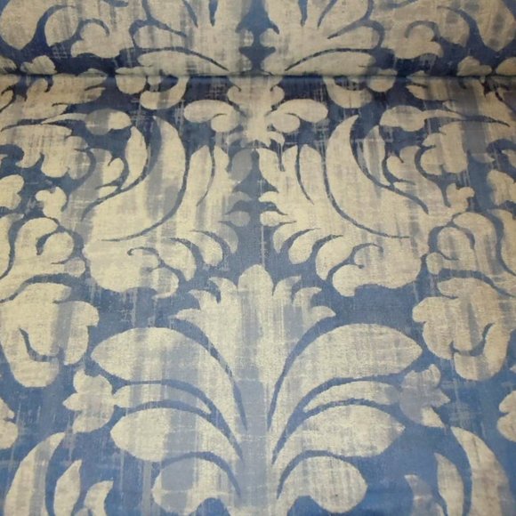Beacon Hill Laconia Indigo Luxury Damask Fabric - Picture 3 of 12